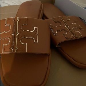 Tory Burch Double T Sport Slide Wide (Female)